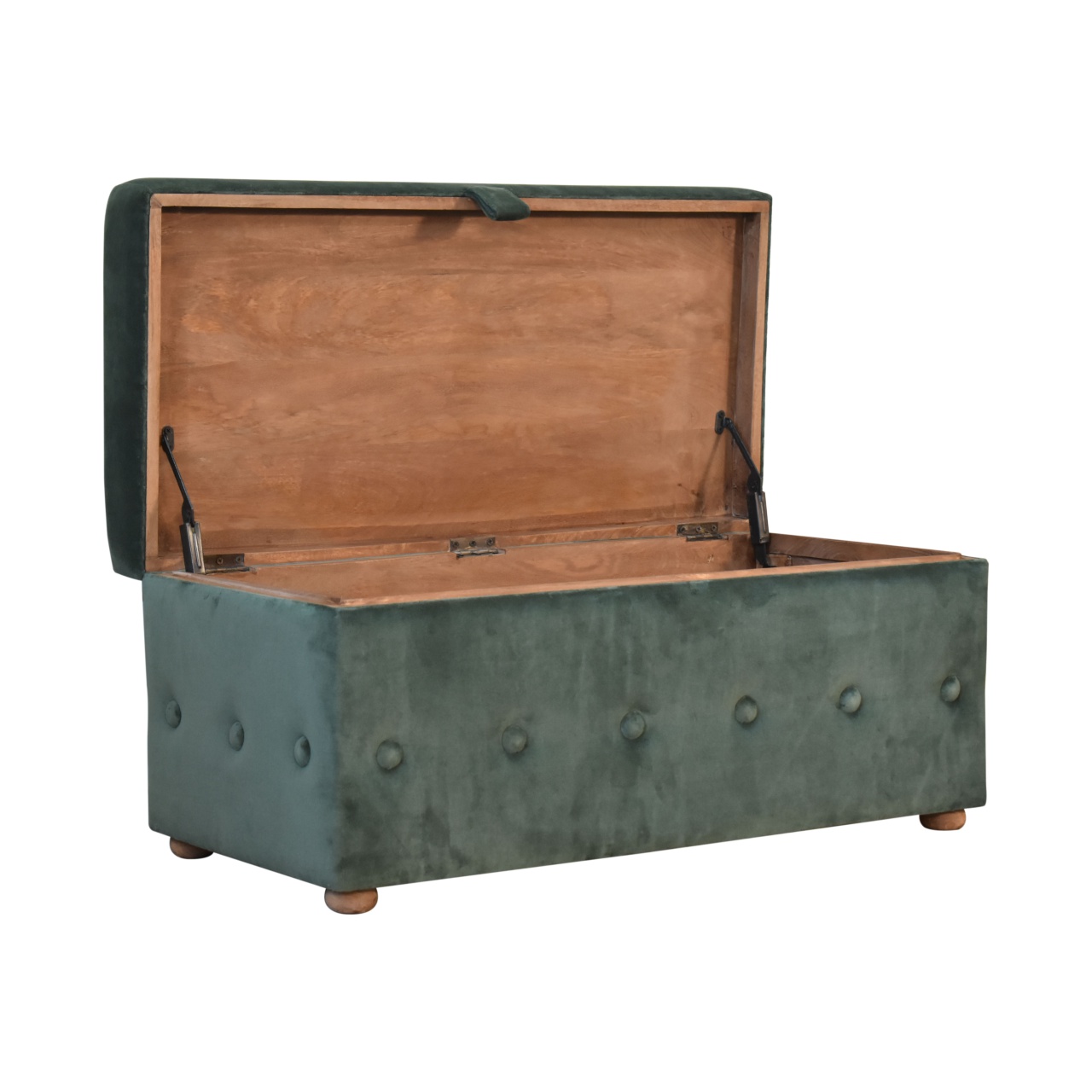 Emerald Velvet Lid-up Ottoman - Image 6