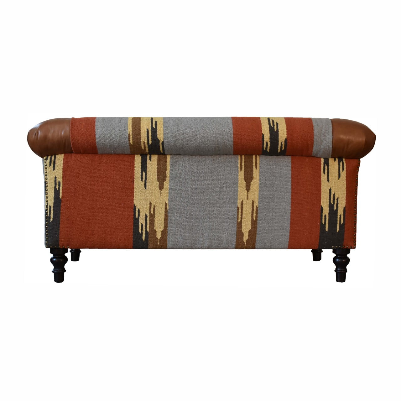 Durrie & Leather Mixed Sofa - Image 9