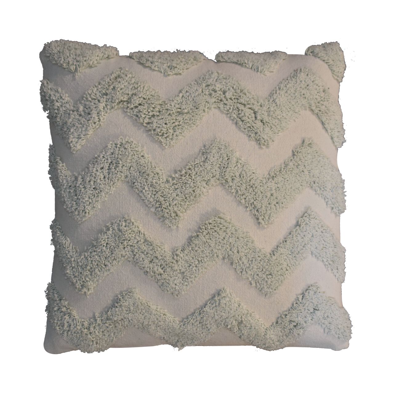 Sage Green Zig-zag Cushion Set of 2 - Image 3