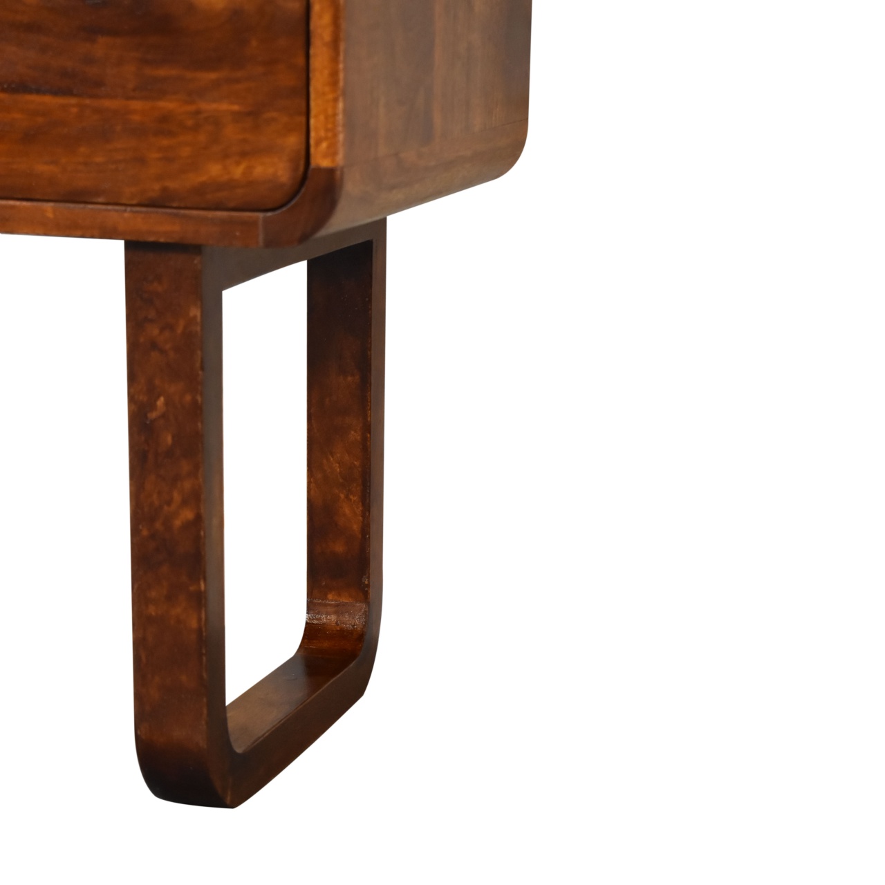 U-Curved Chestnut Bedside - Image 7