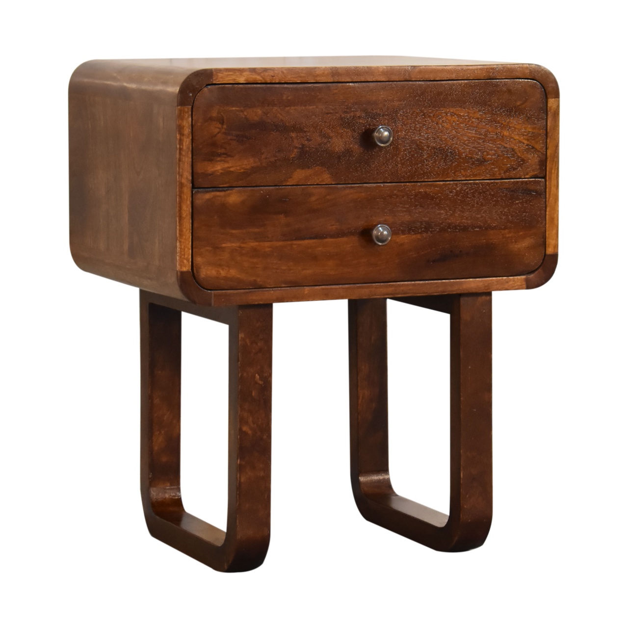 U-Curved Chestnut Bedside - Image 11
