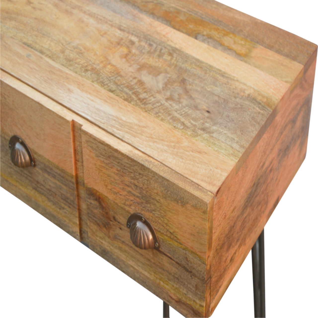 Iron Base 2 Drawer Console Table - Image 5