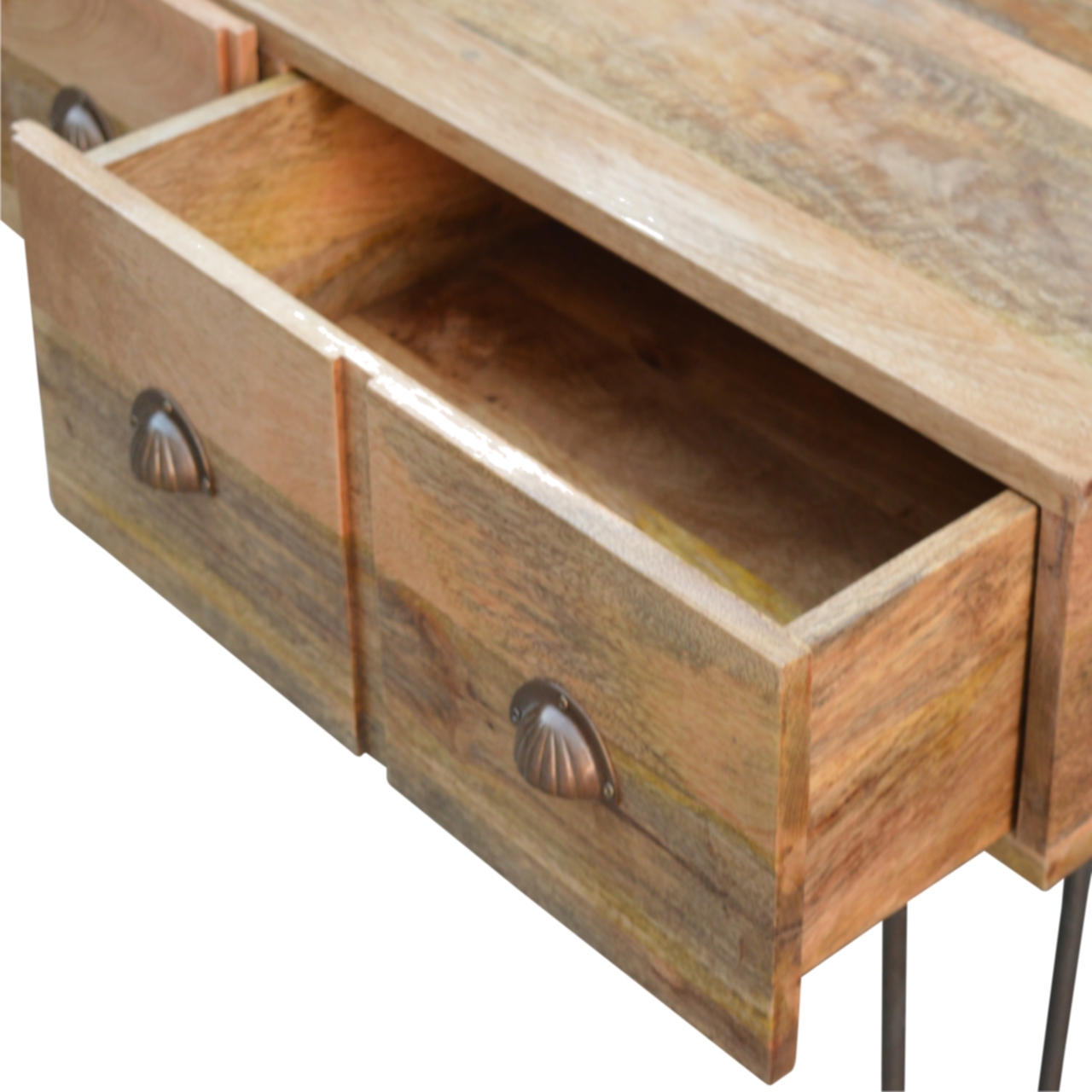 Iron Base 2 Drawer Console Table - Image 6