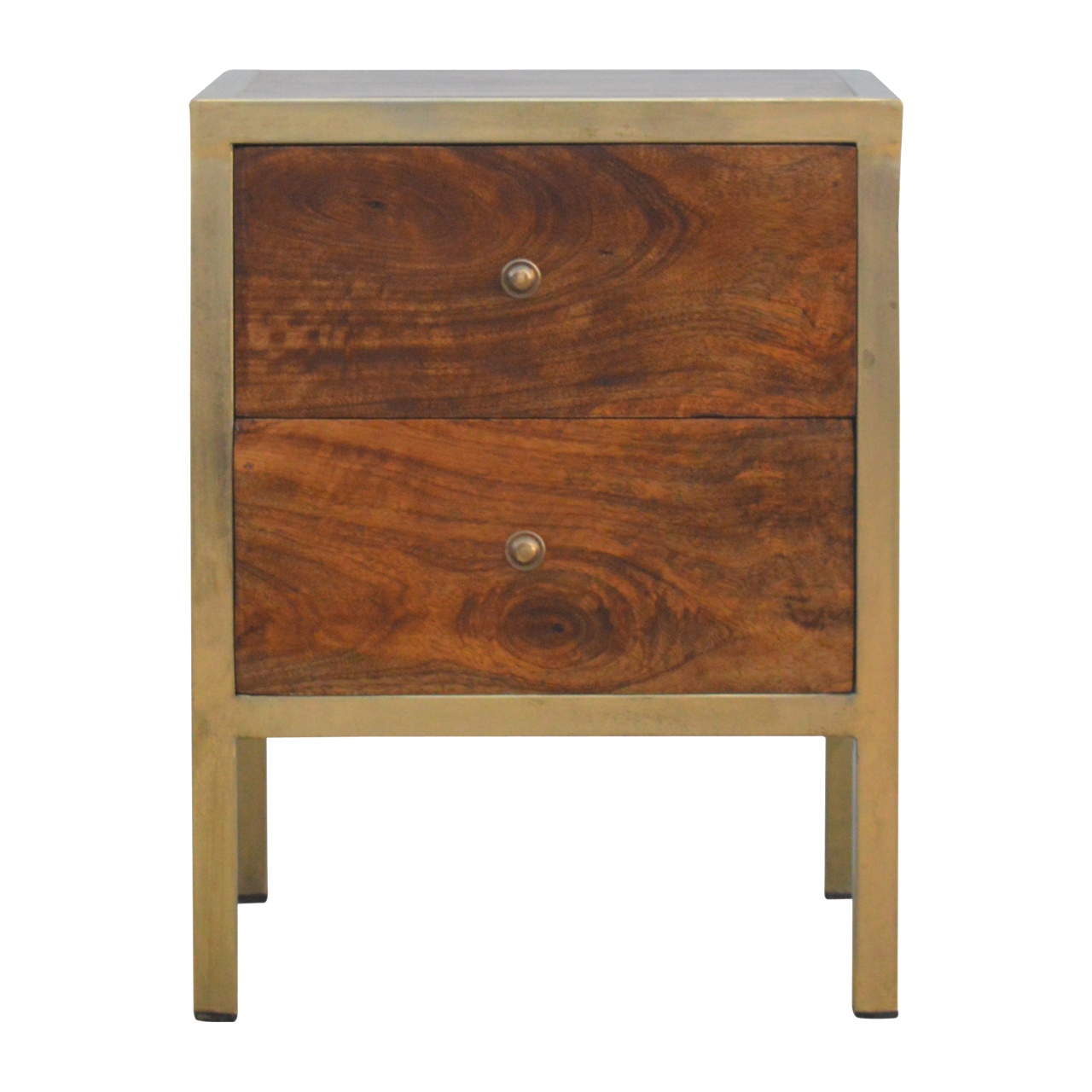 Gold Iron Frame Bedside - Image 2