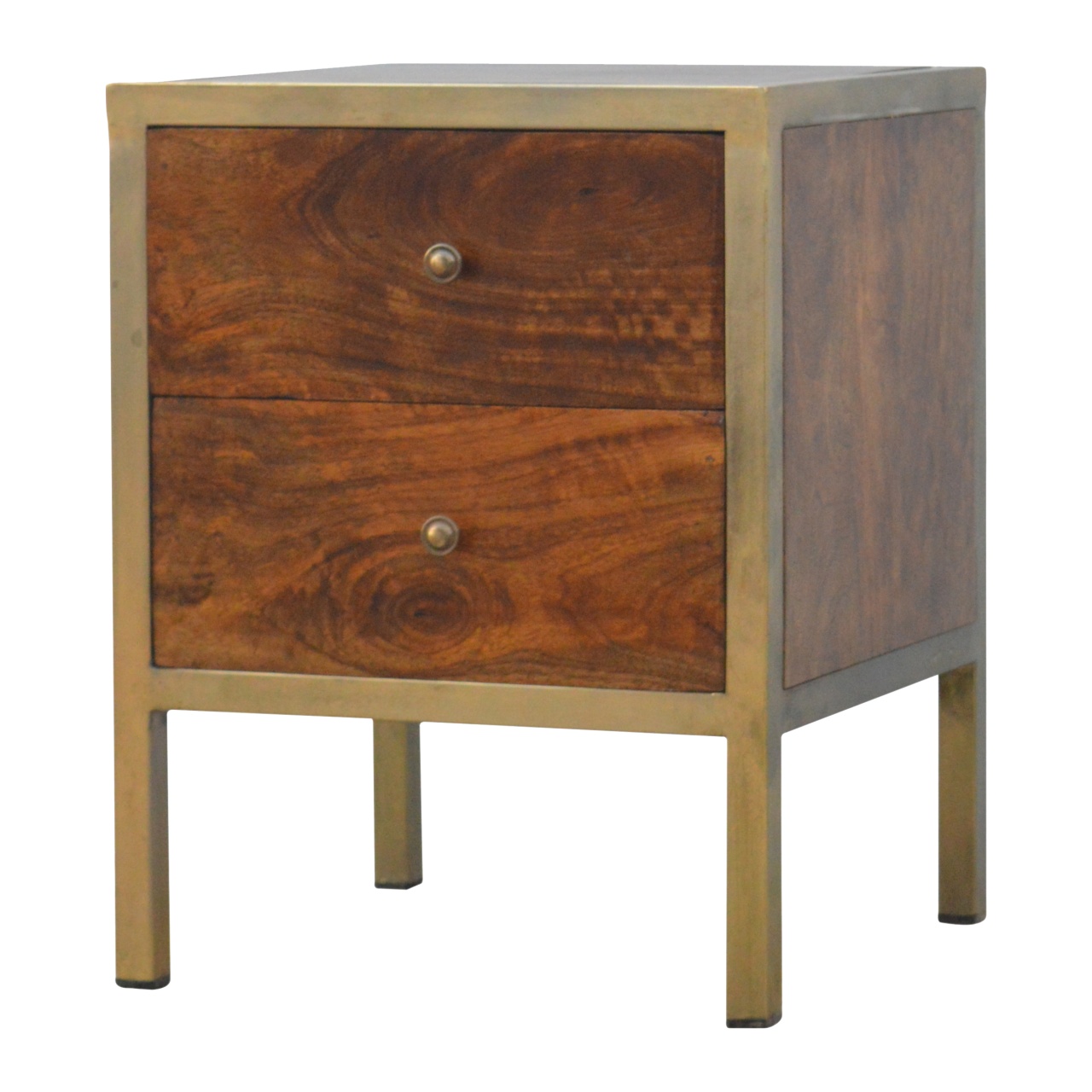 Gold Iron Frame Bedside - Image 3