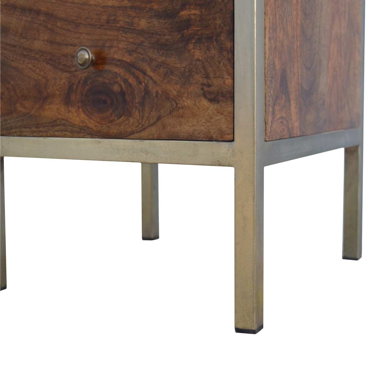 Gold Iron Frame Bedside - Image 6