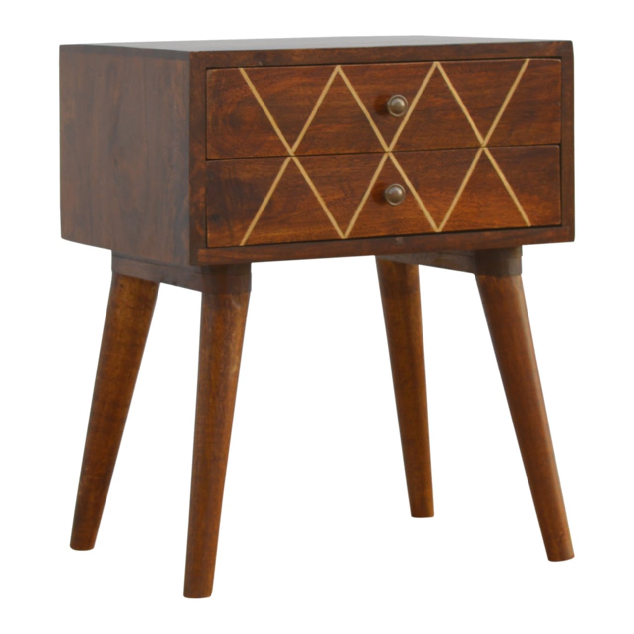 Geo Brass Inlay Bedside - Image 2