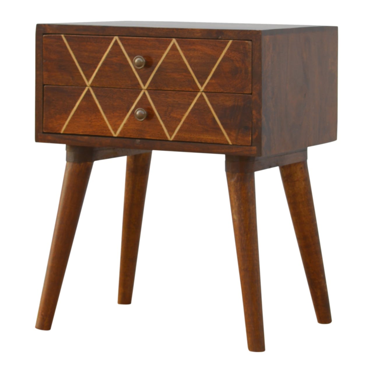 Geo Brass Inlay Bedside - Image 3