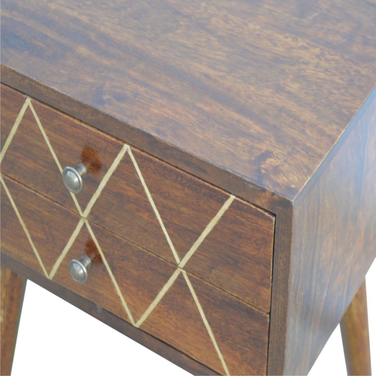 Geo Brass Inlay Bedside - Image 4