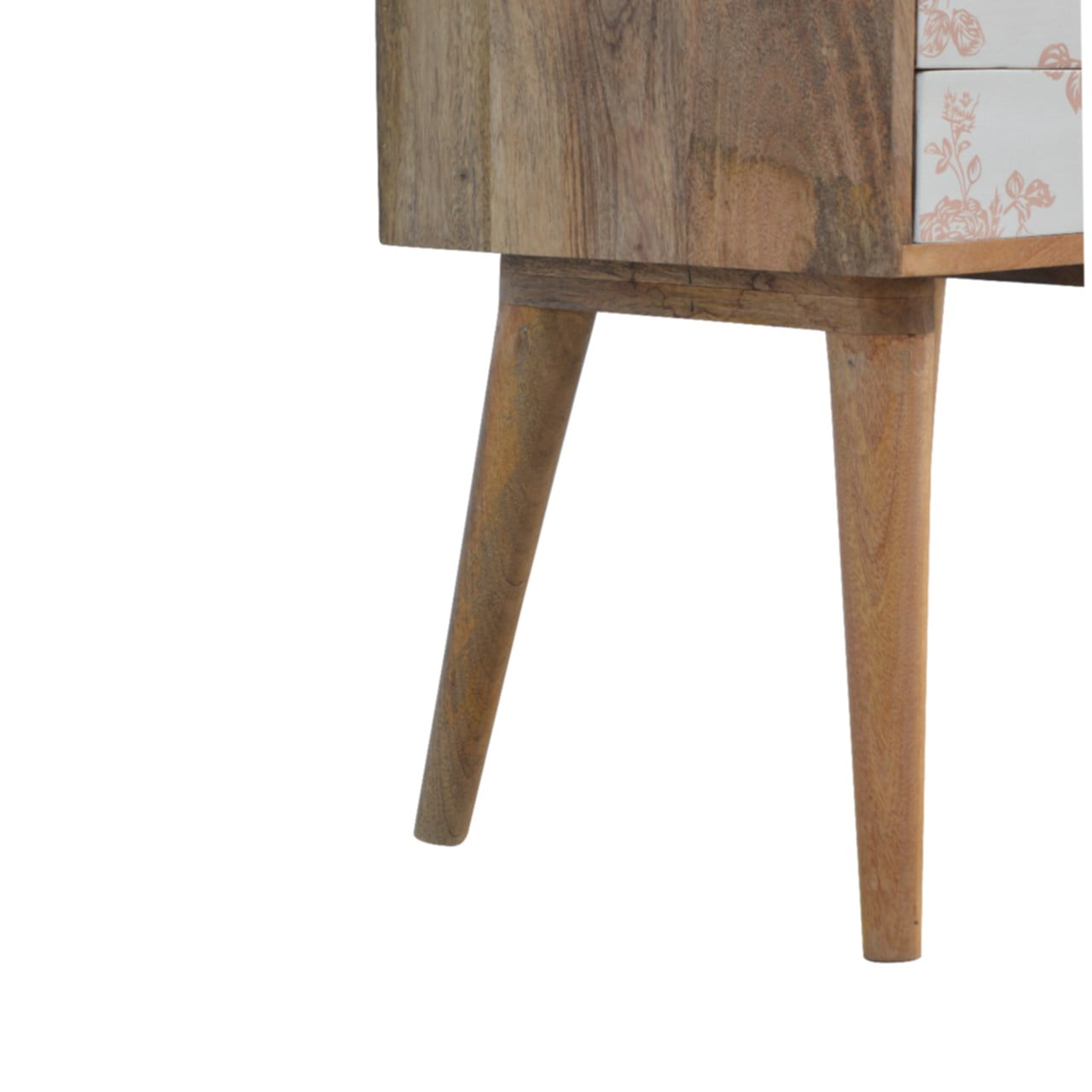 Pink Floral Screen Printed Bedside - Image 6
