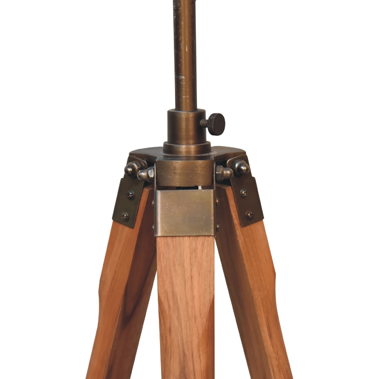 Fixed Brass Tripod Floor Lamp - Image 3