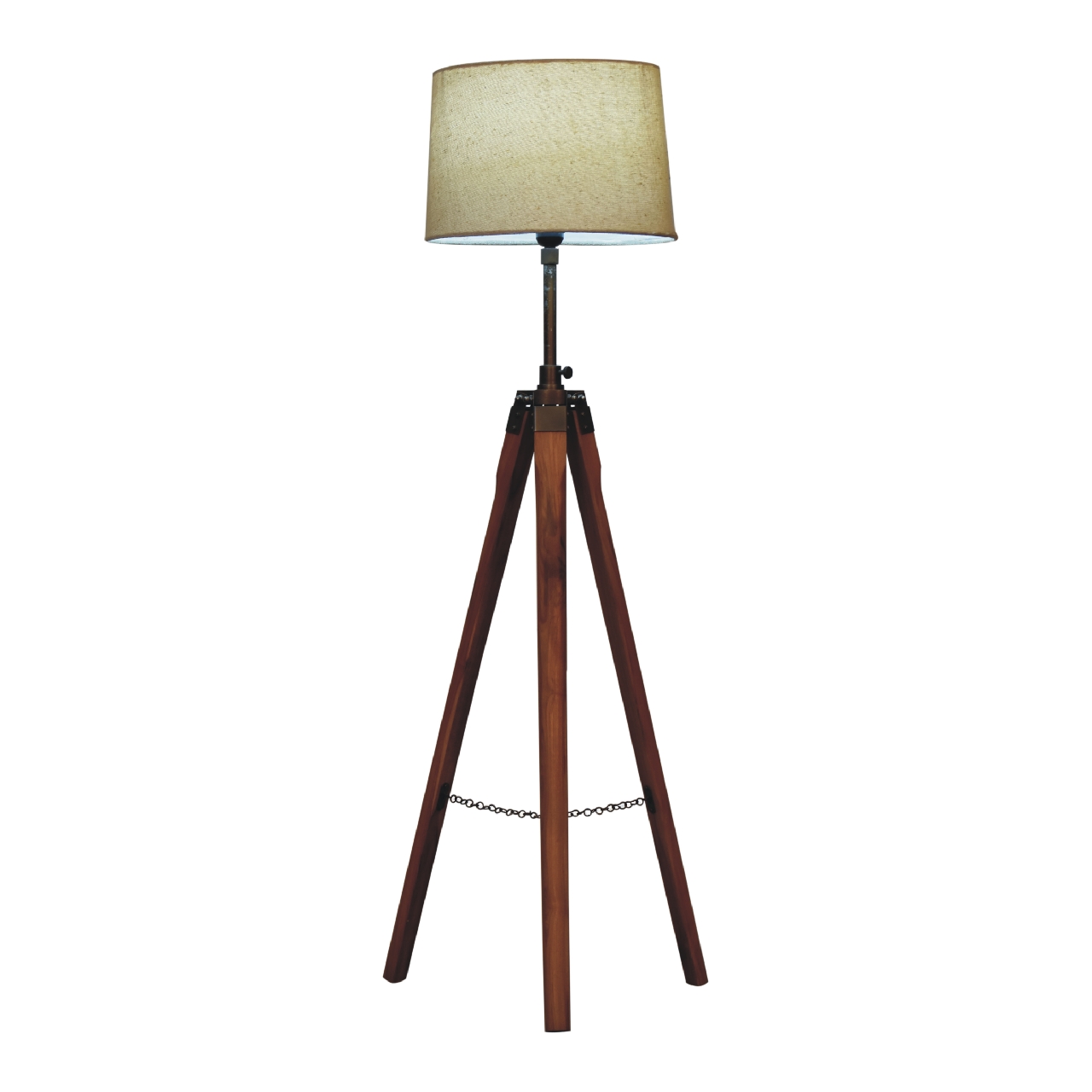 Fixed Brass Tripod Floor Lamp - Image 5