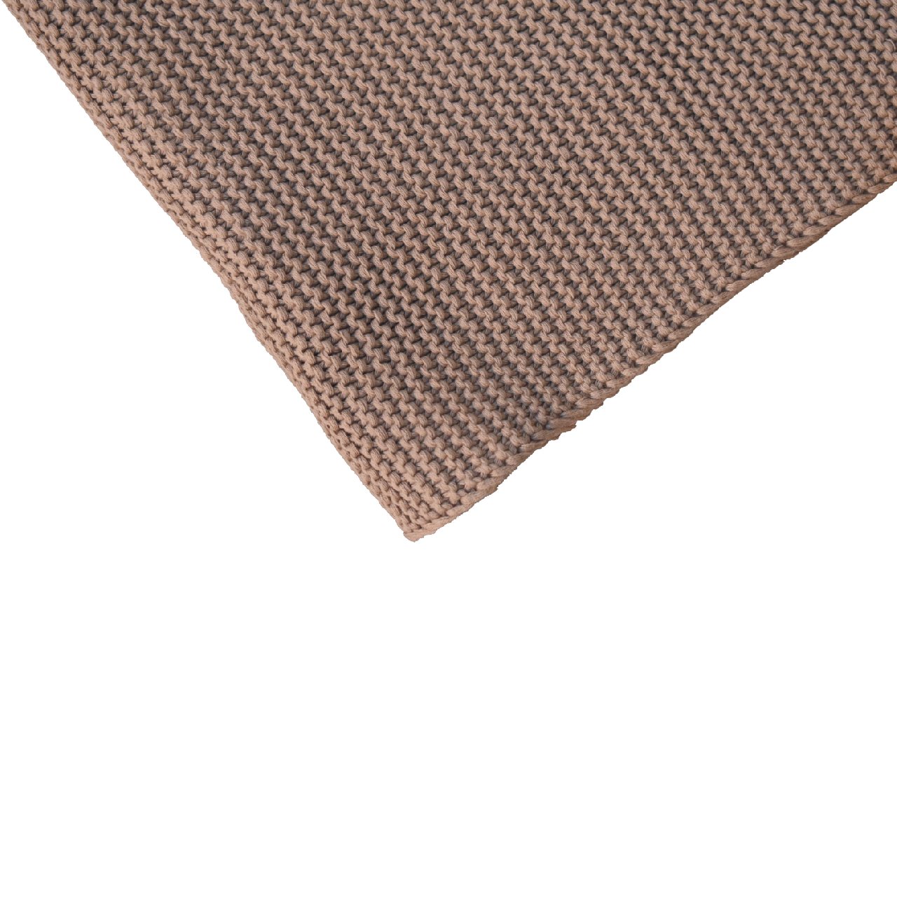 Double Bed Size Beige Knitted Throw - Image 3