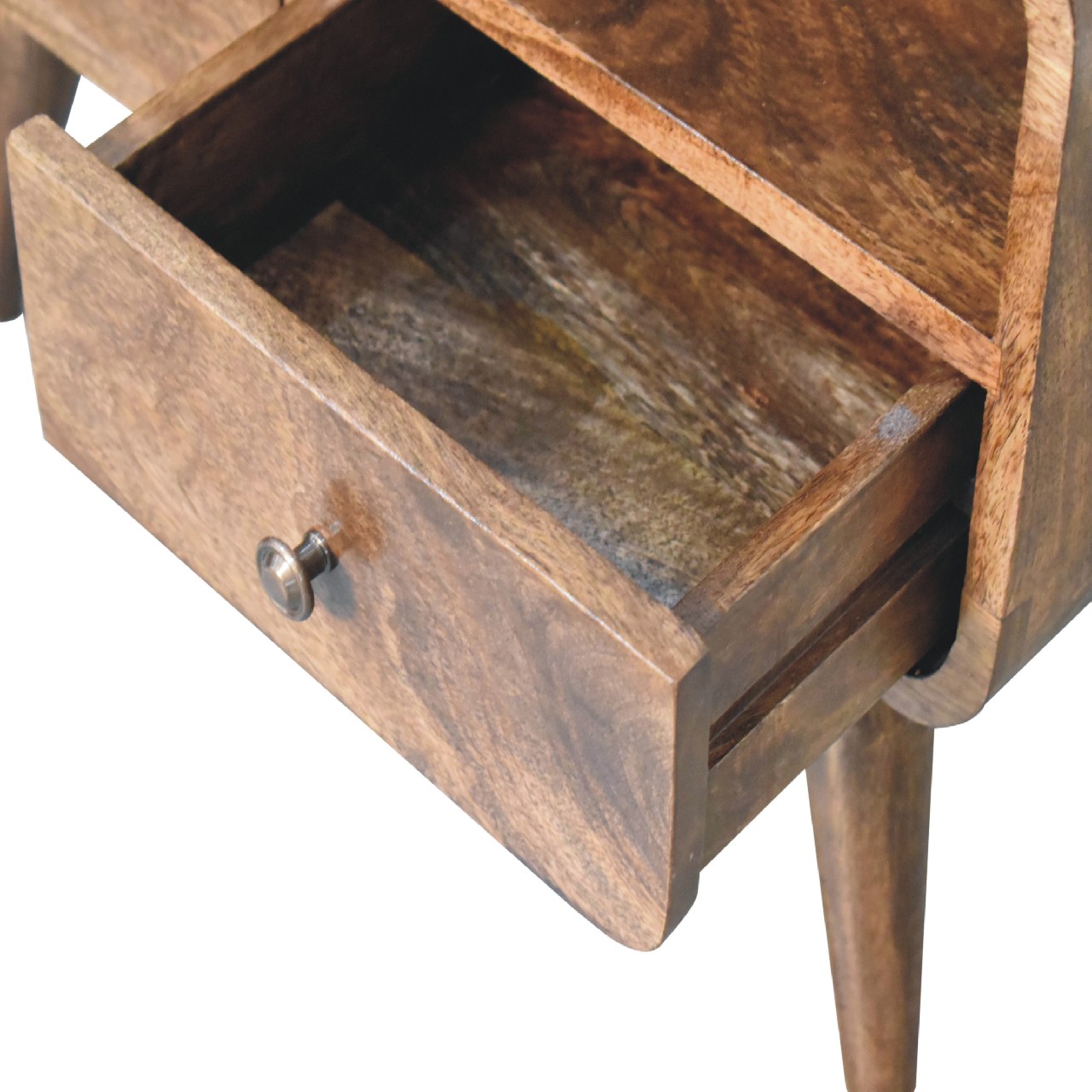 Mini Grey Washed Curved Media Unit - Image 6