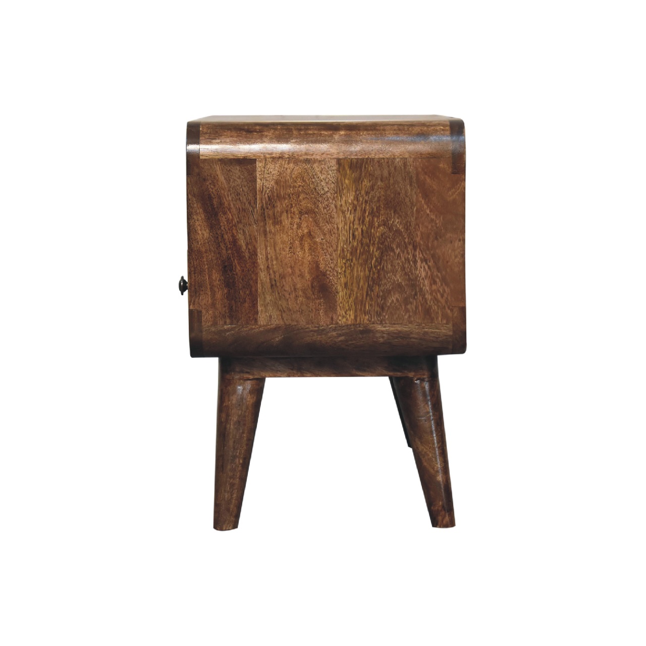 Mini Grey Washed Curved Media Unit - Image 8