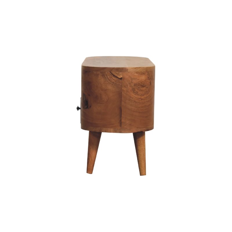 Small Round Unit Mini Rounded Entertainment Unit | The Woodman Furniture | Handcrafted ...