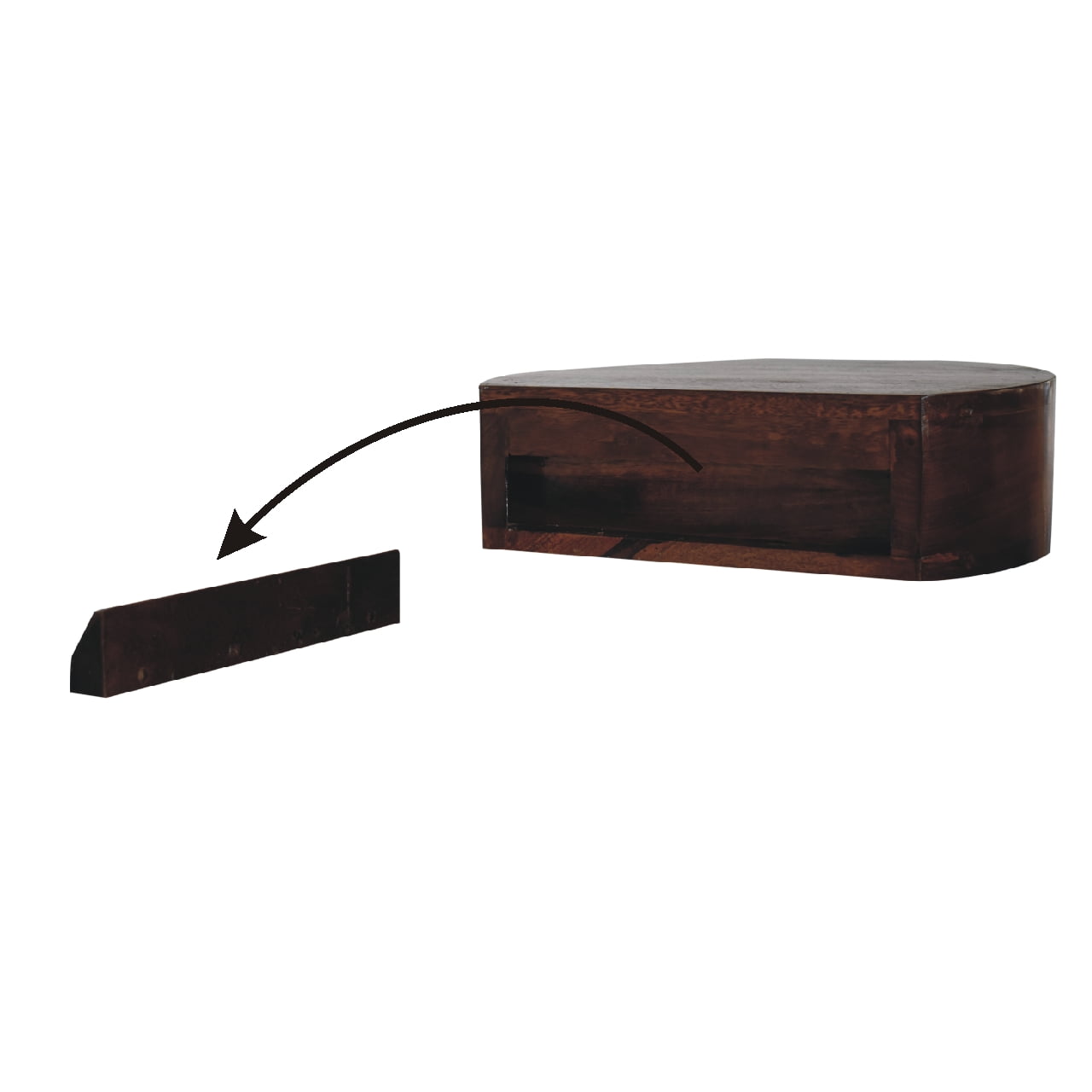 Lunar 1 Drawer Floating Bedside - Image 7