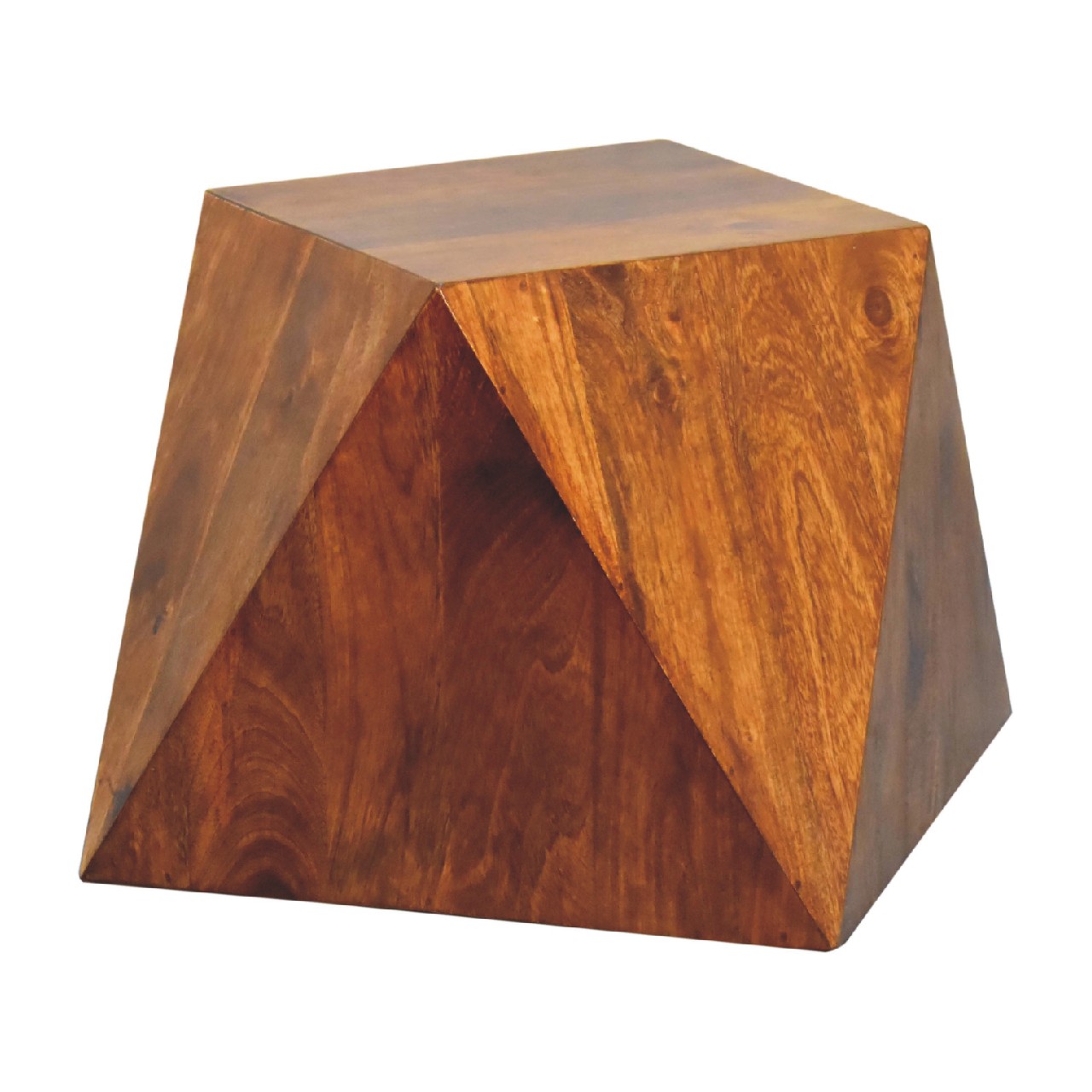 Chestnut Abstract End Table - Image 2