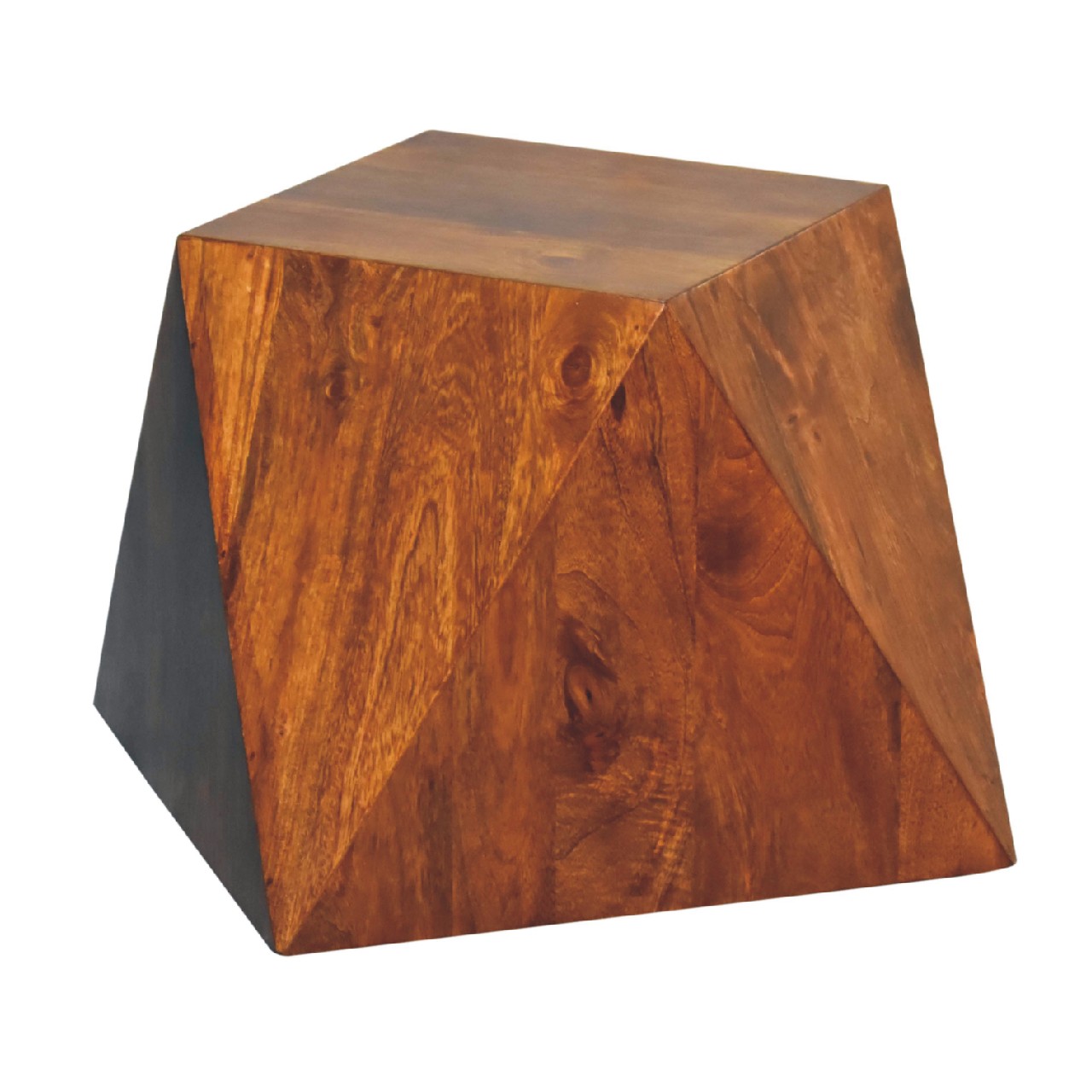 Chestnut Abstract End Table - Image 3