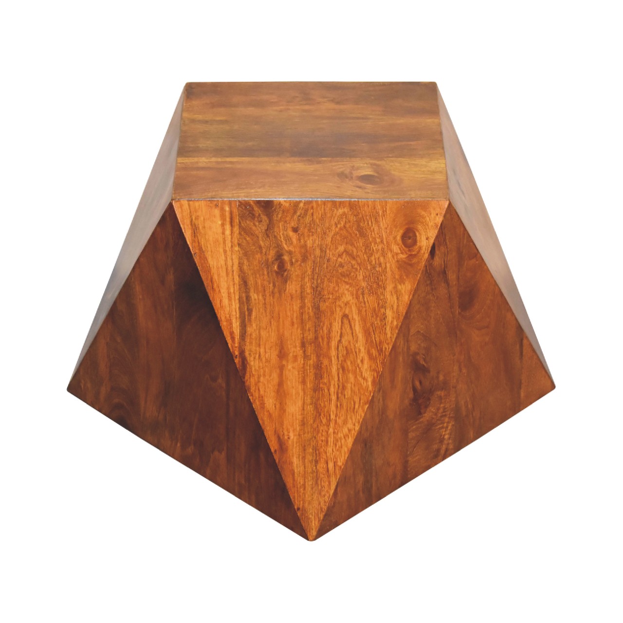 Chestnut Abstract End Table - Image 4