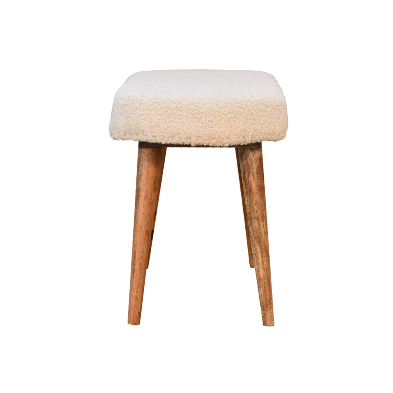 Cream Boucle Nordic Bench - Image 2