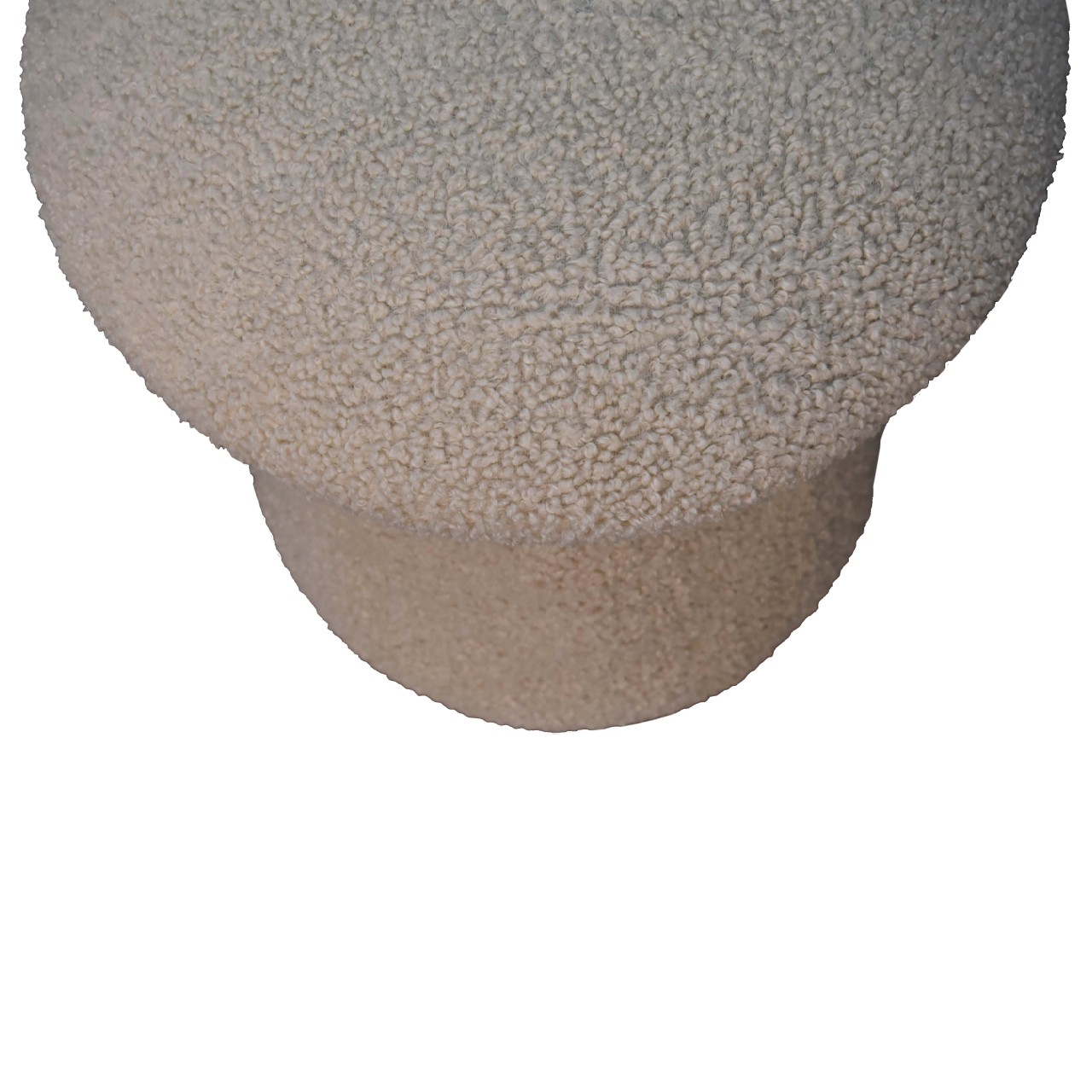 Cream Boucle Mushroom Footstool - Image 3