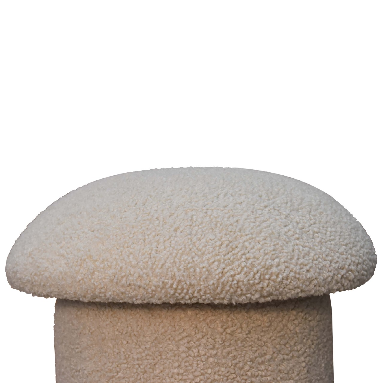Cream Boucle Mushroom Footstool - Image 4