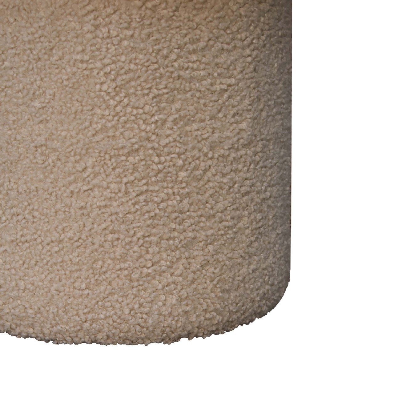 Cream Boucle Mushroom Footstool - Image 6