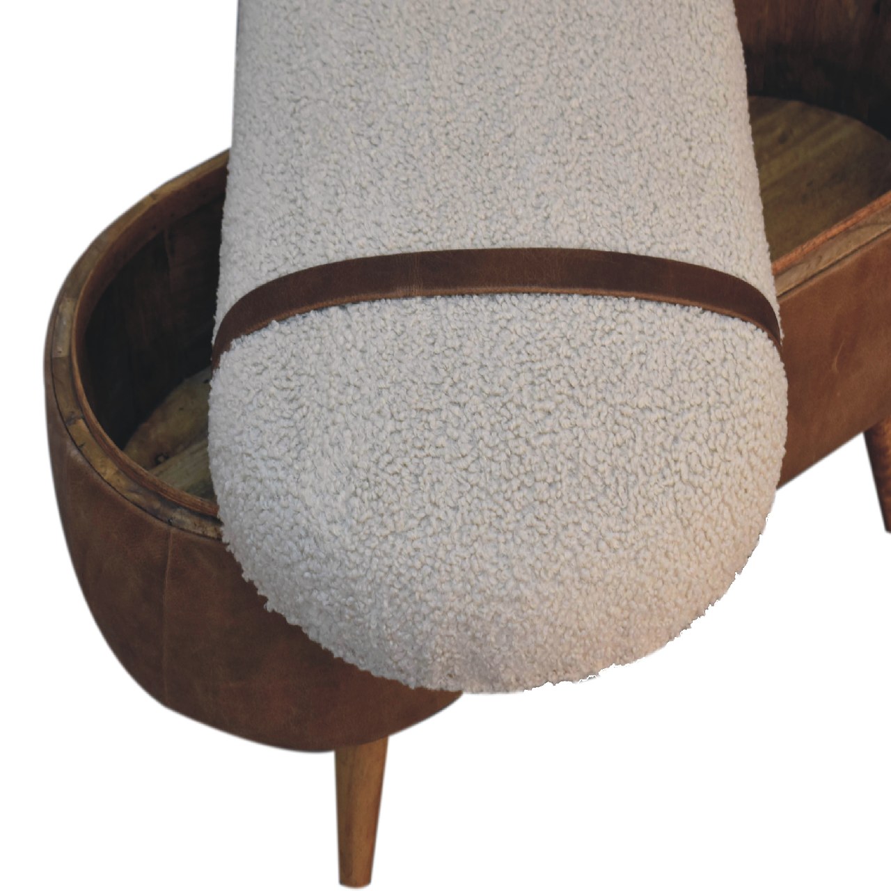 Tan Buffalo Boucle Nordic Bench - Image 6