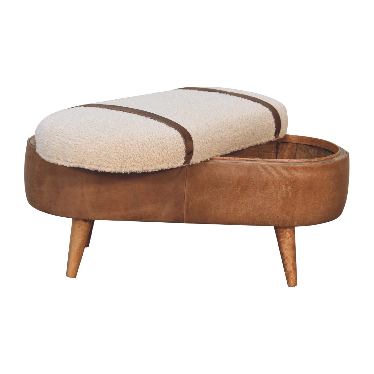 Tan Buffalo Boucle Nordic Bench - Image 8