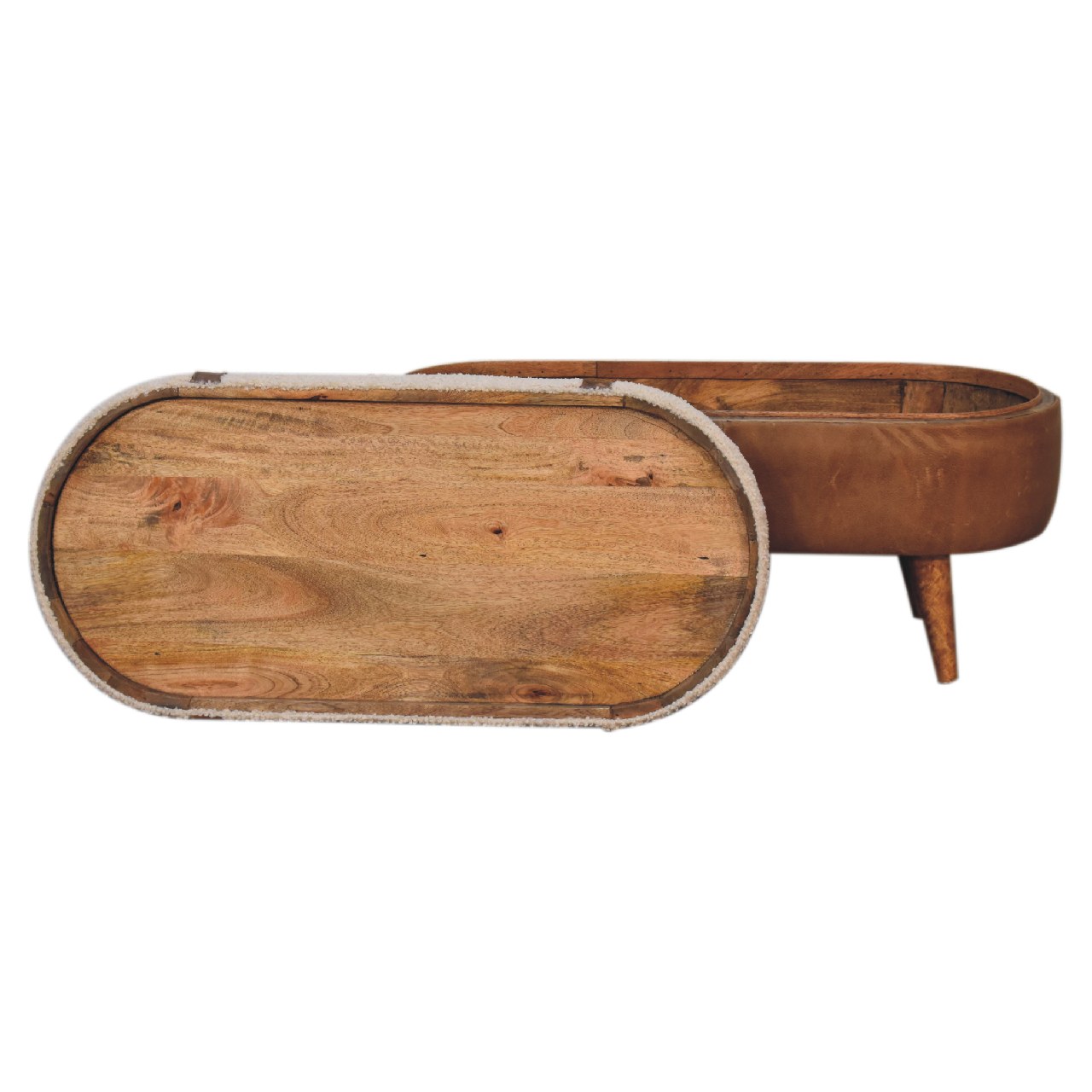 Tan Buffalo Boucle Nordic Bench - Image 9