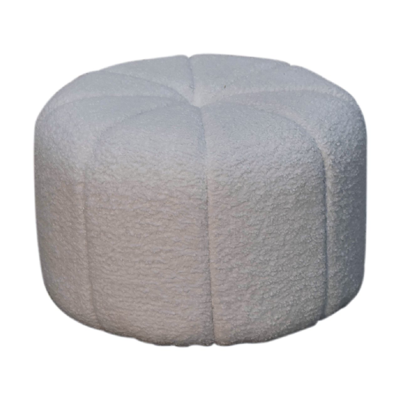 White Boucle Circus Footstool - Image 2