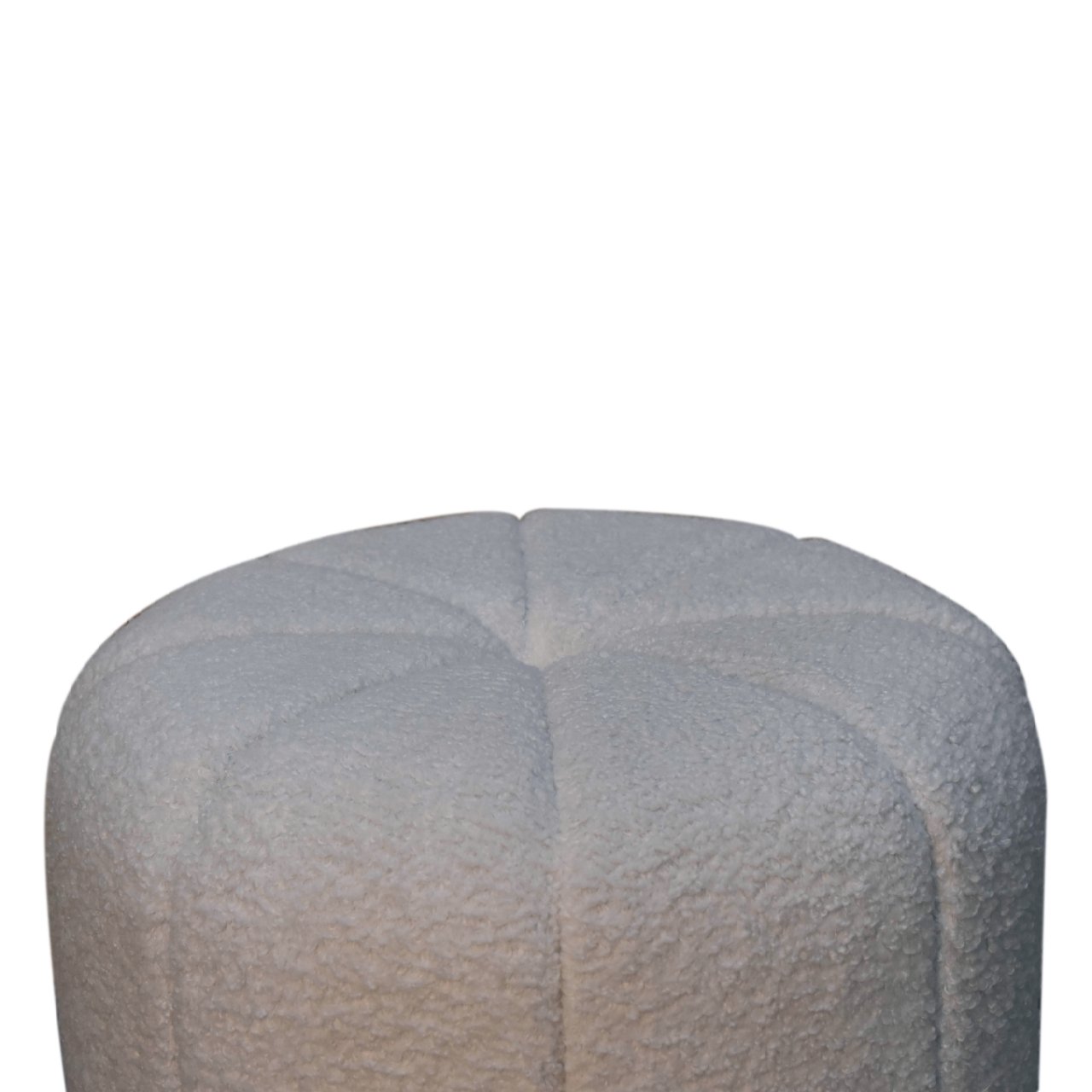 White Boucle Circus Footstool - Image 4
