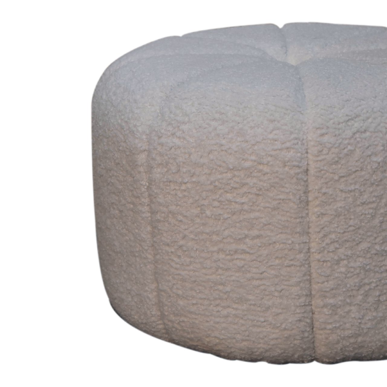 White Boucle Circus Footstool - Image 5