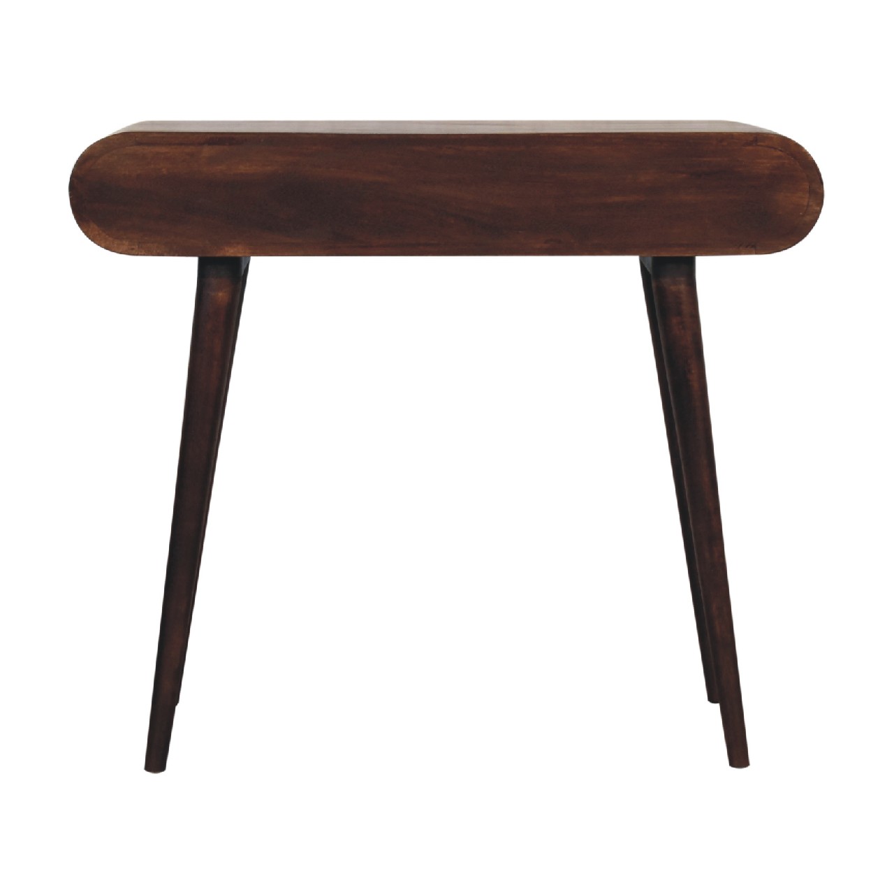 Light Walnut Curved Edge Console Table - Image 9
