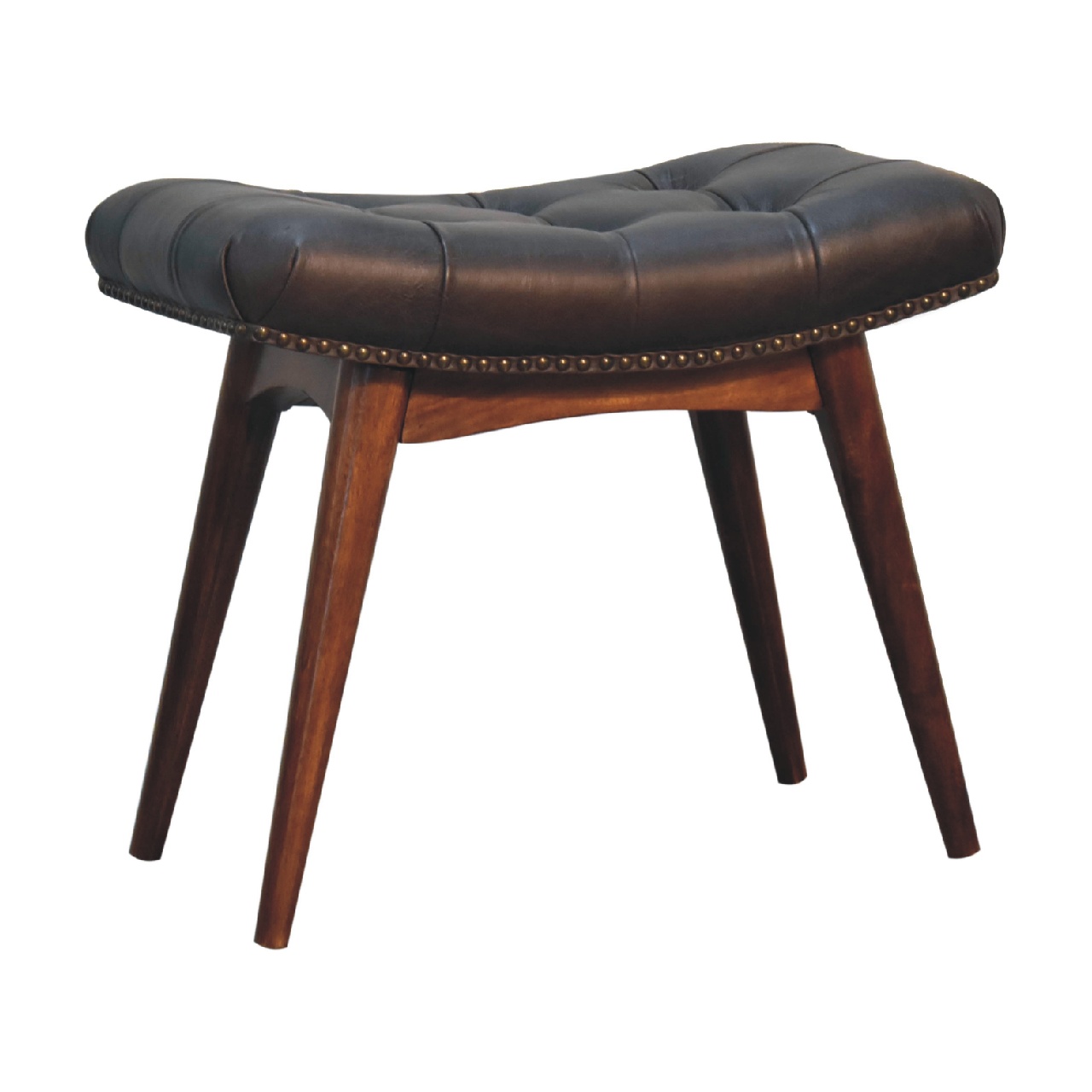Harbour Black Footstool - Image 2