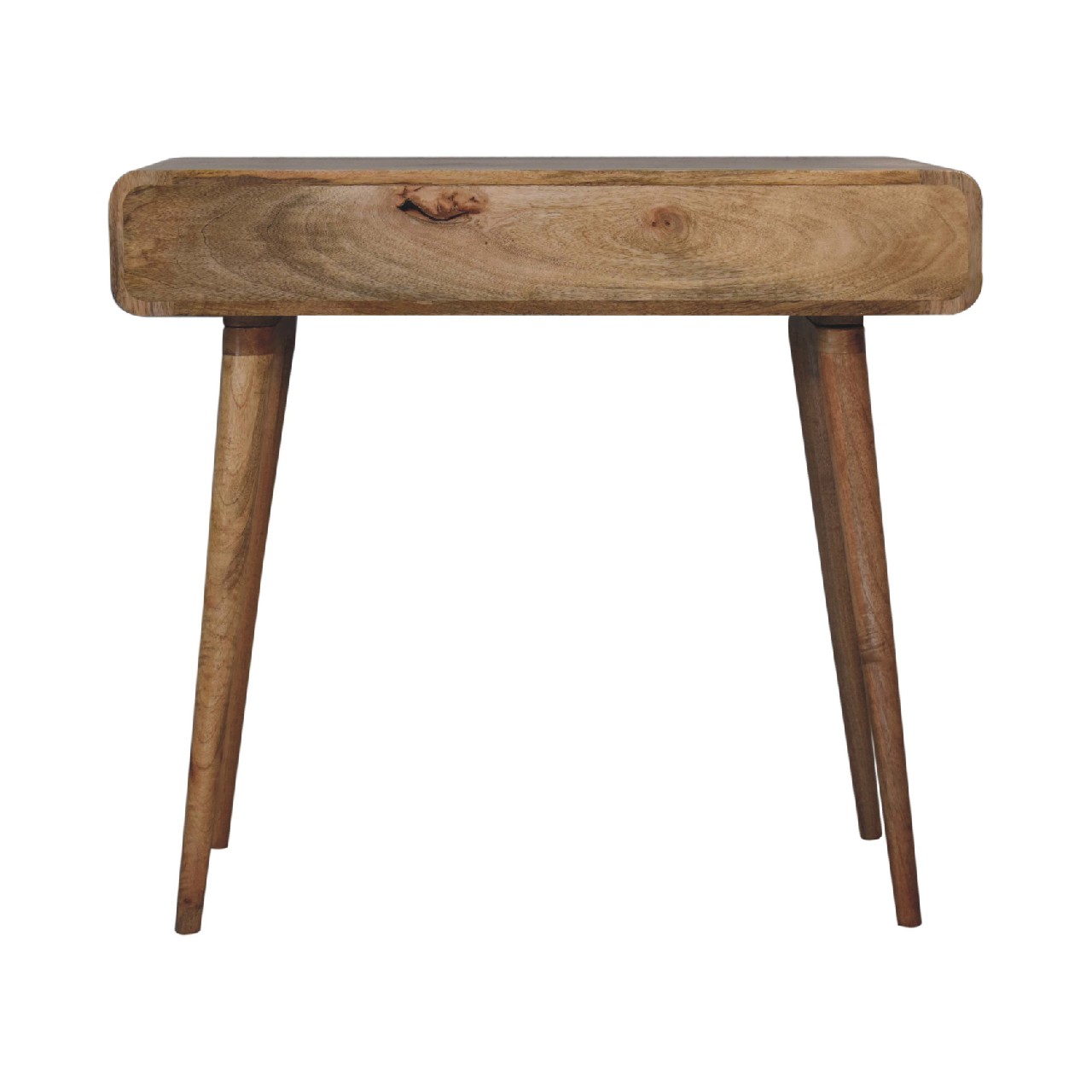 Curved Oak-ish Writing Desk - Image 7