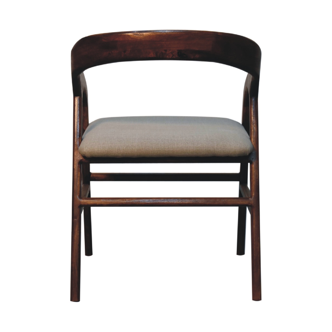 Chestnut Linen Deco Chair - Image 8