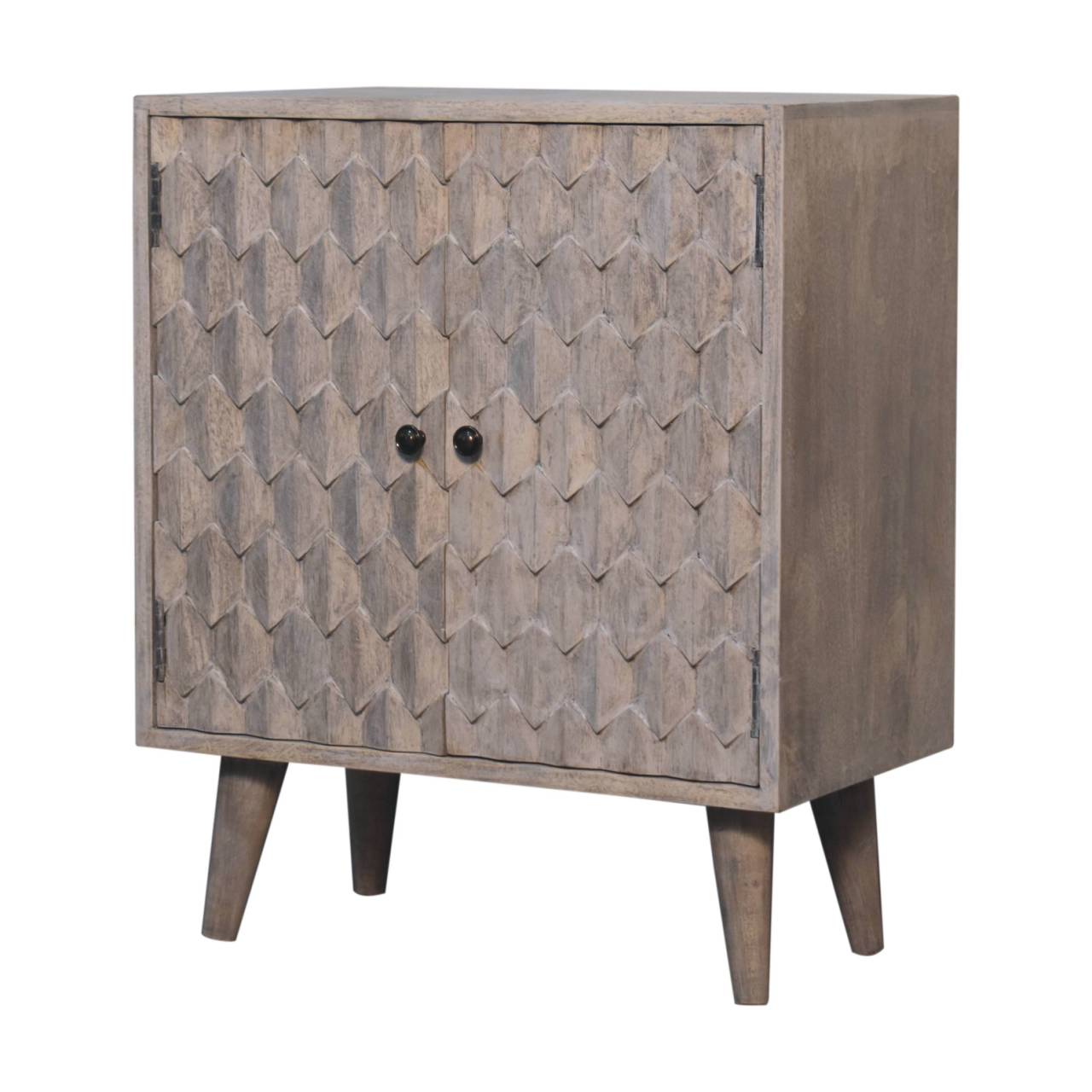 Mini Pineapple Carved Stone Finish Cabinet - Image 2