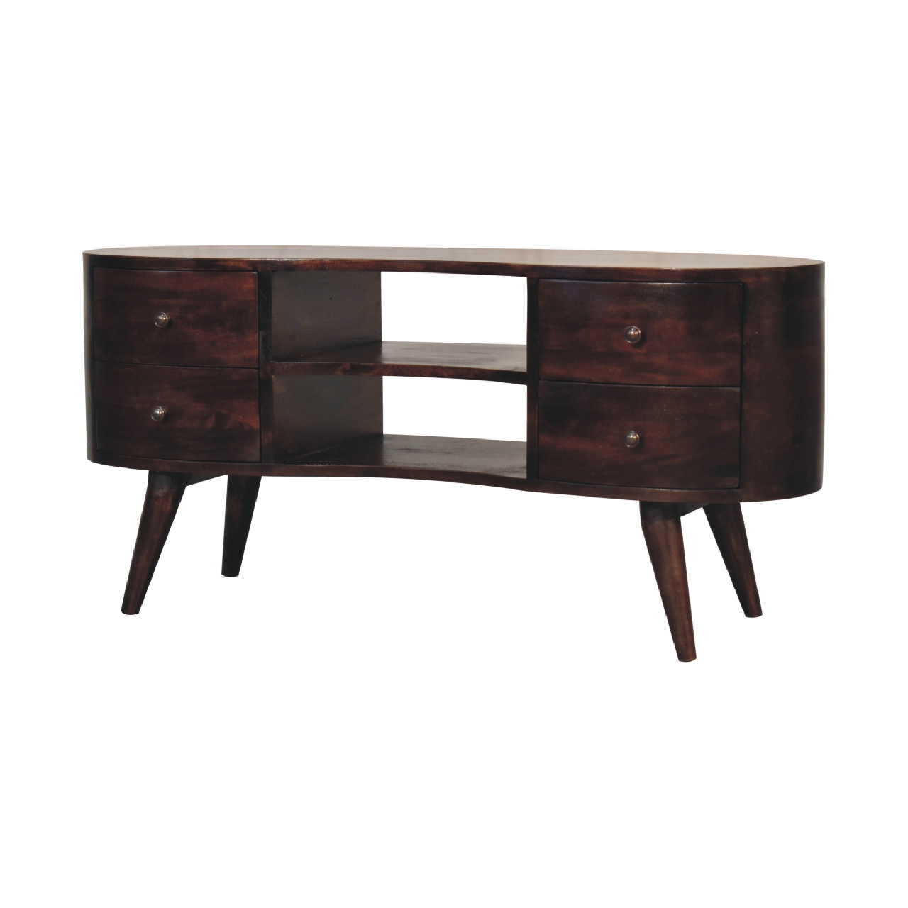 Light Walnut Wave Entertainment Unit - Image 3