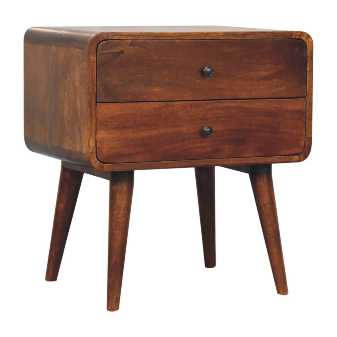Large Curved Chestnut Bedside - Image 3