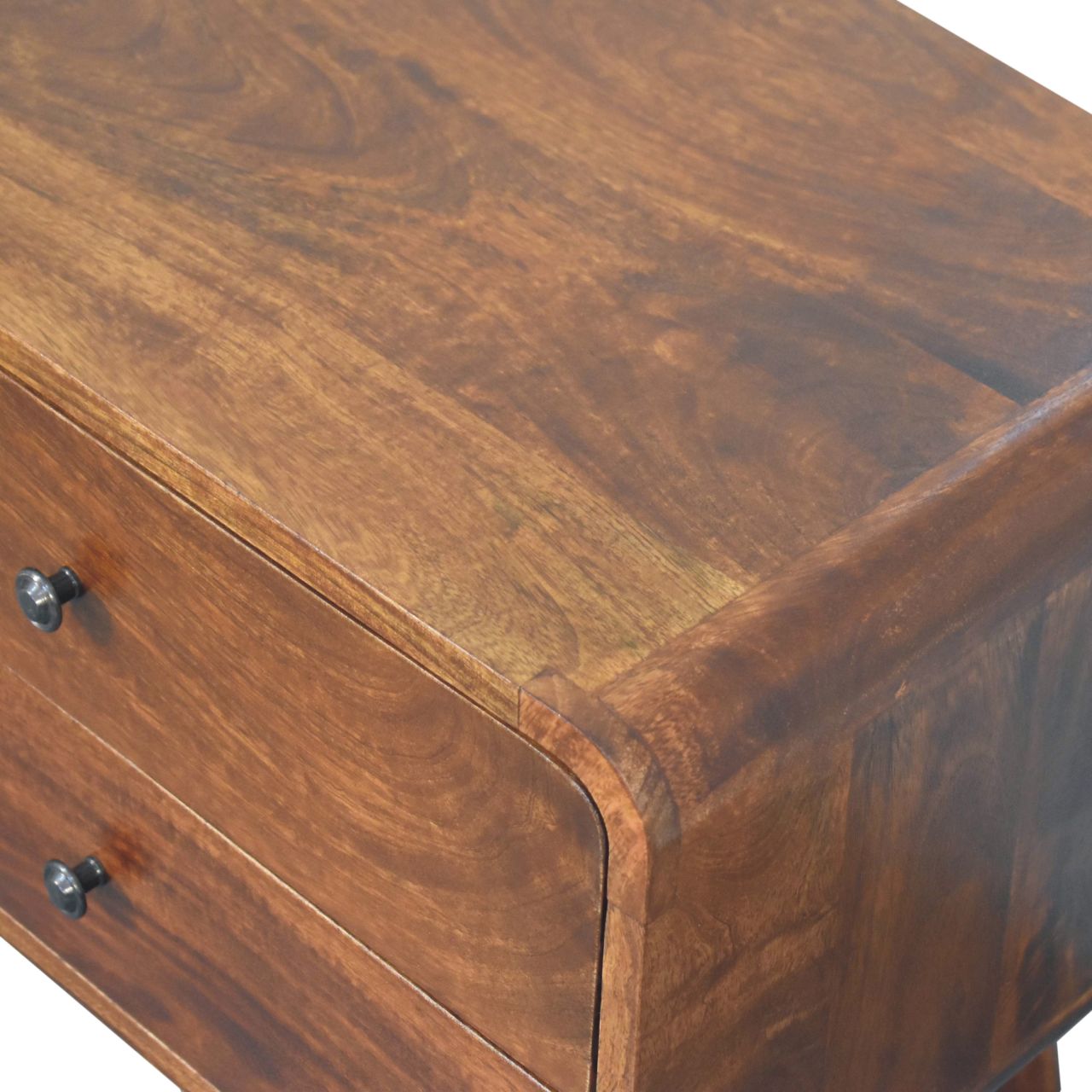 Large Curved Chestnut Bedside - Image 5