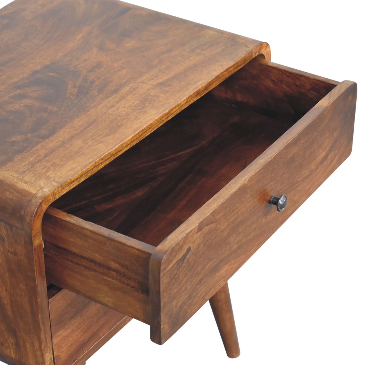 Large Curved Chestnut Bedside - Image 6