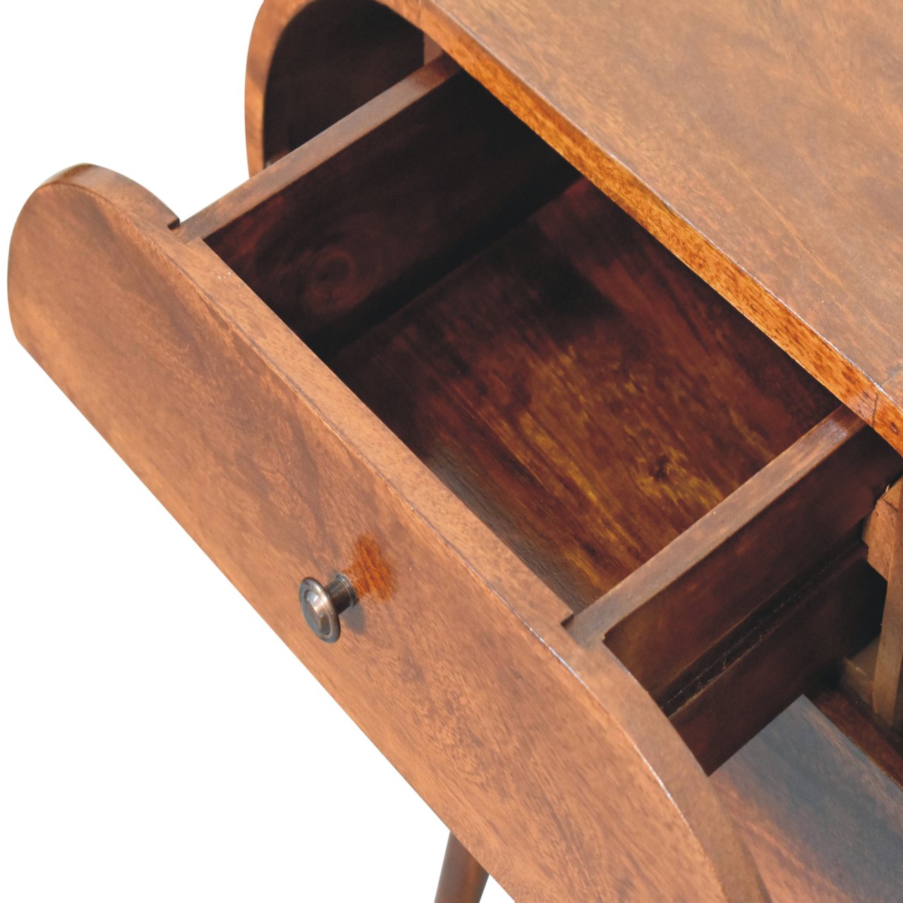 Large Chestnut Circular Bedside - Image 7