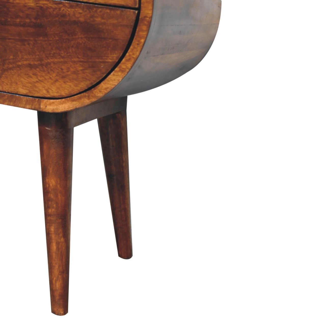 Large Chestnut Circular Bedside - Image 8