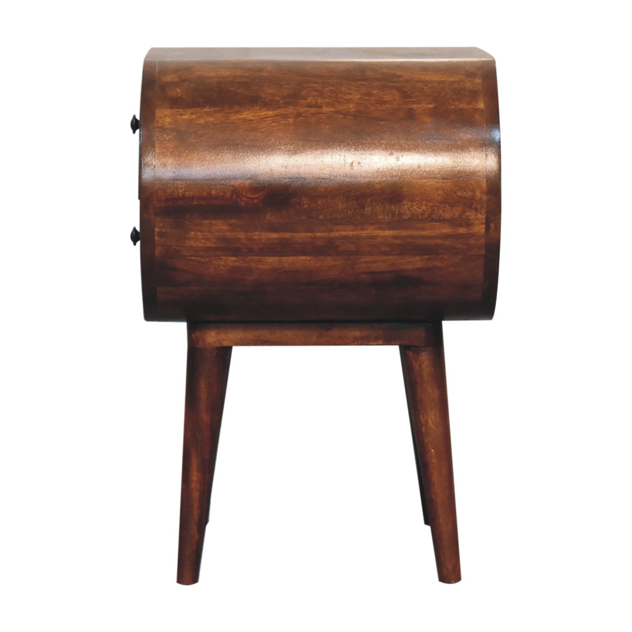 Large Chestnut Circular Bedside - Image 9