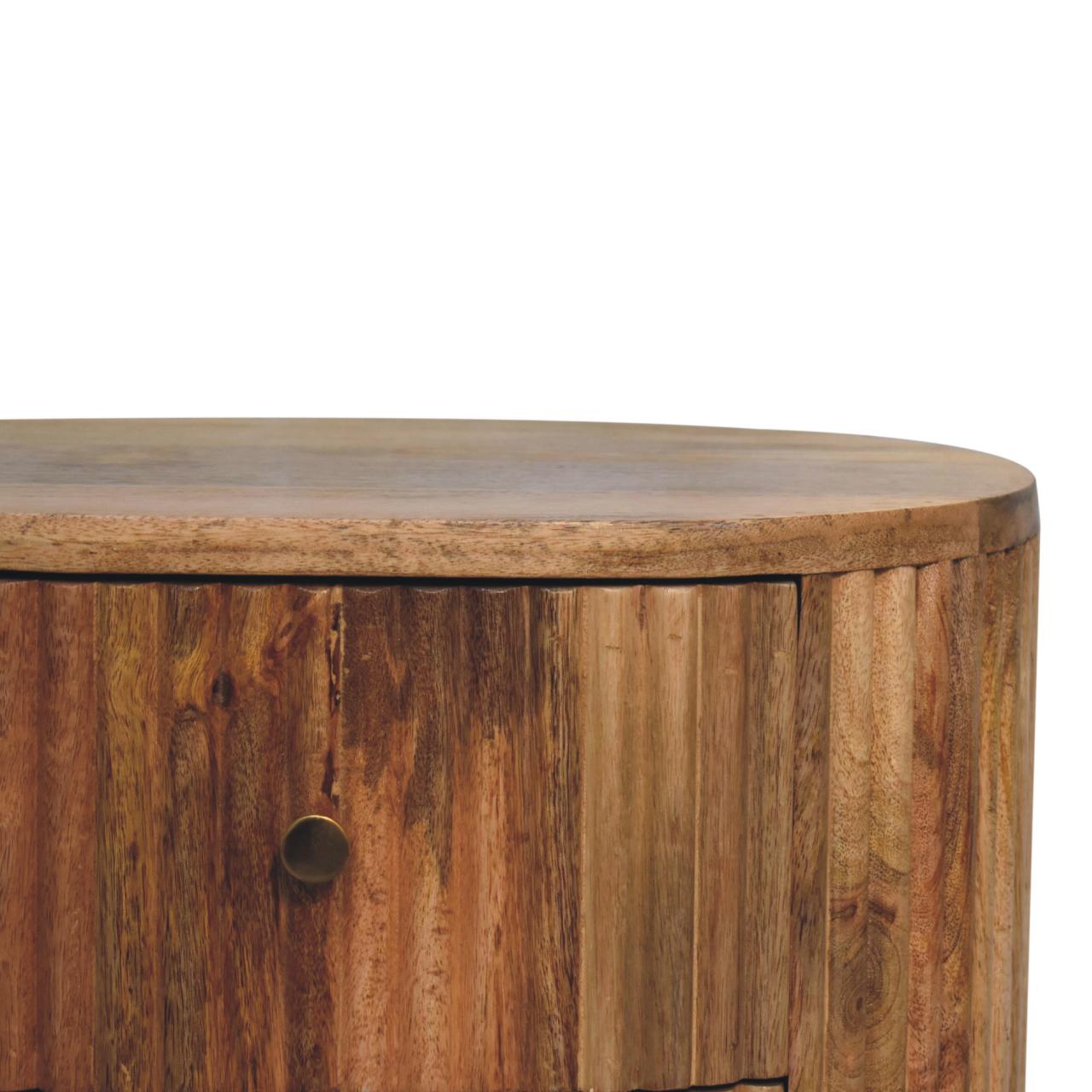 Soba Ball 3 Drawer Bedside - Image 4