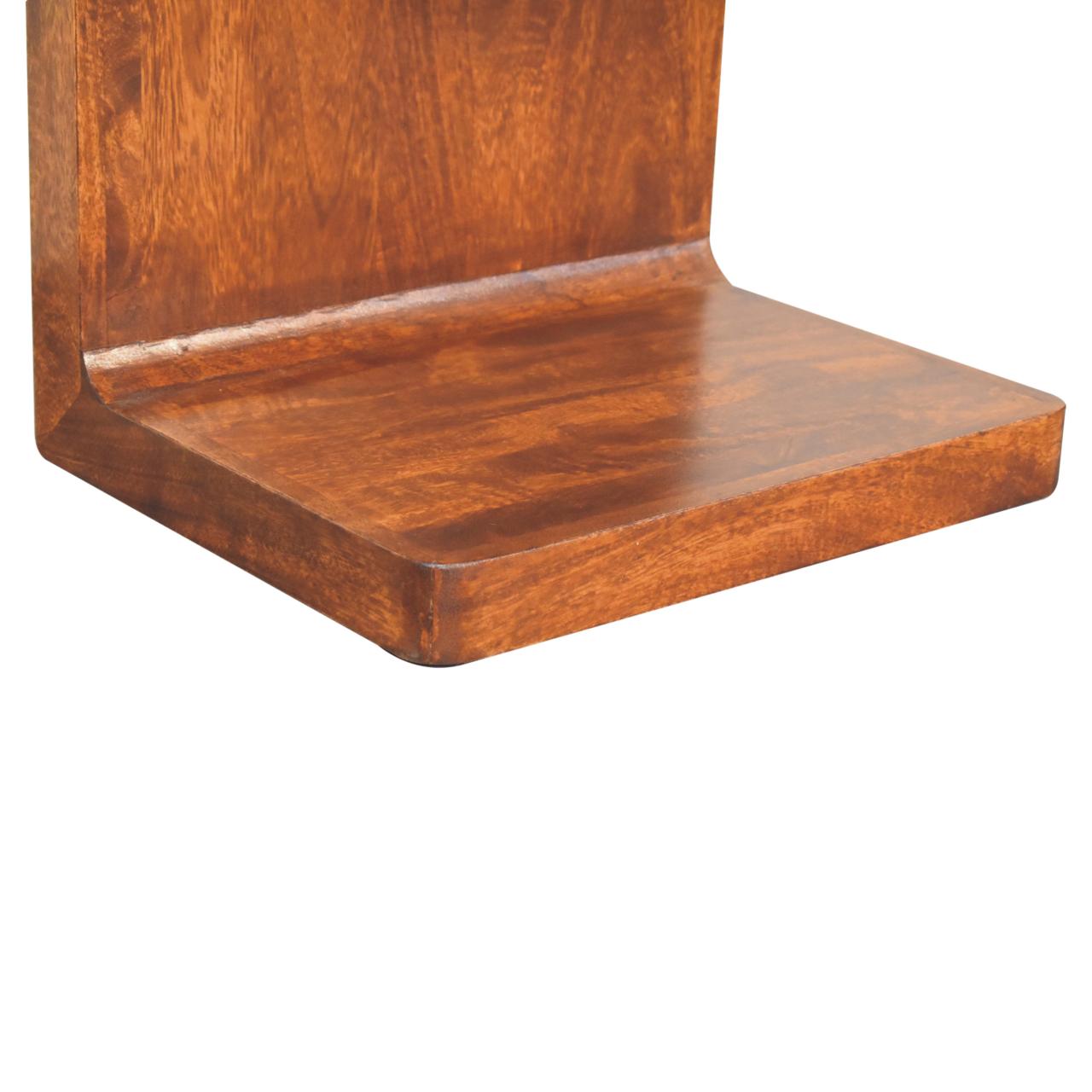 Chestnut T-Bar Rounded Bedside - Image 7