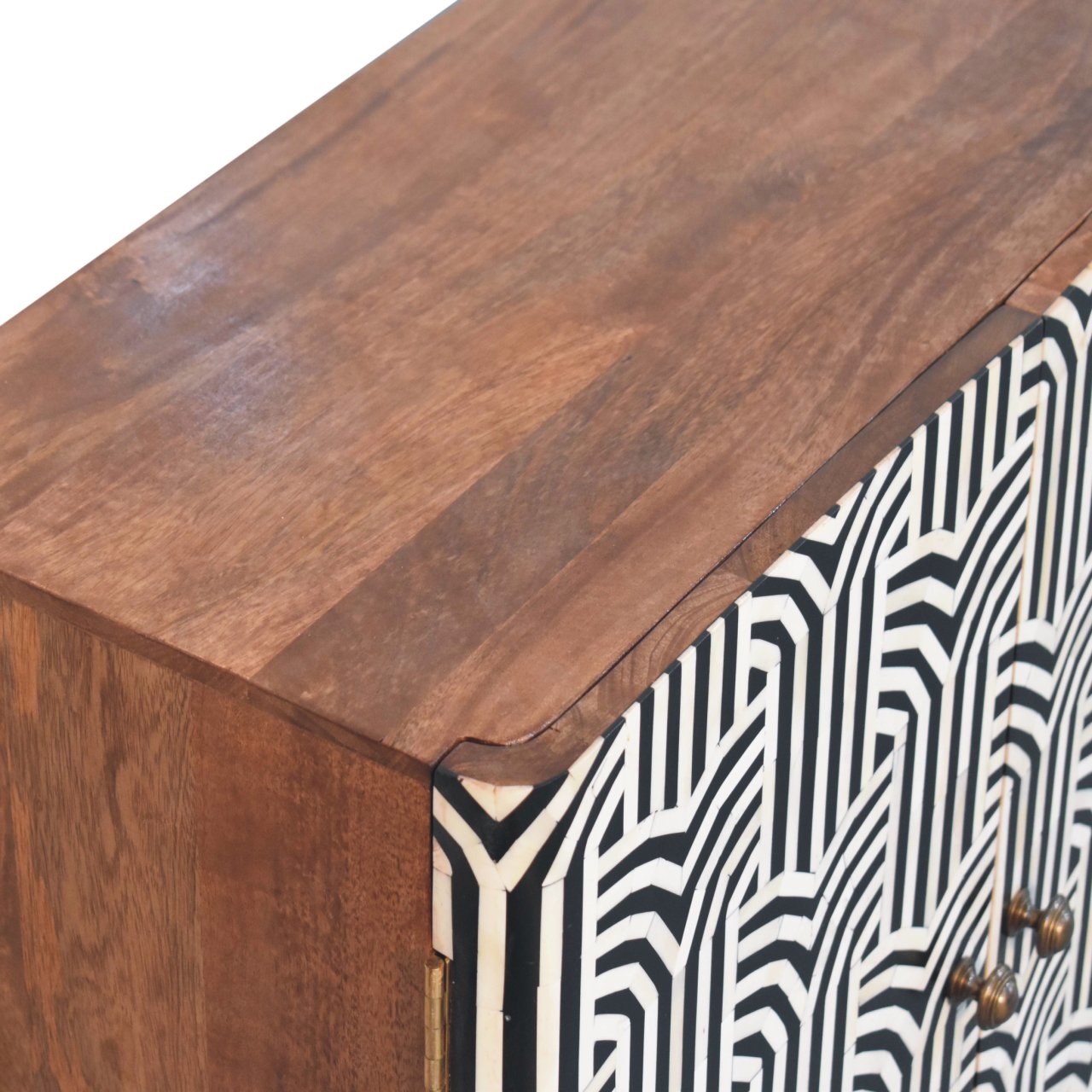 Honey Caramel Edessa Bone Inlay Cabinet - Image 5