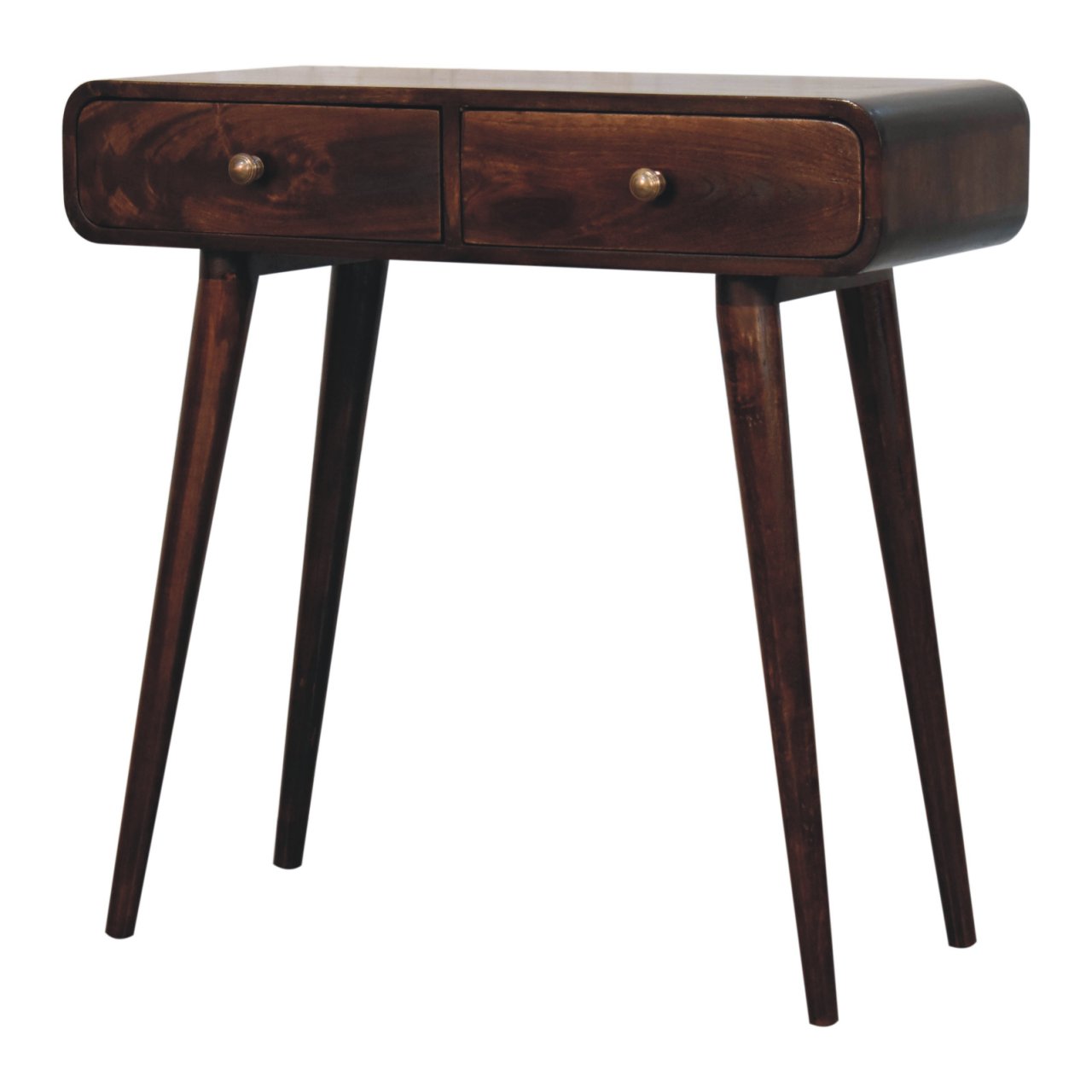 California Walnut Curved Hallway Table - Image 3